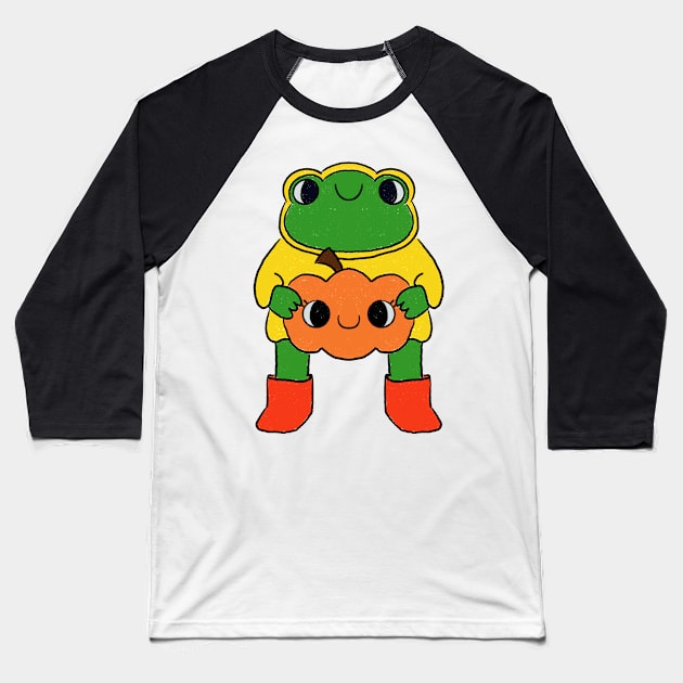 Mr Frog Has Been Pumpkin Picking Baseball T-Shirt by Colzo Art